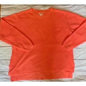 Cotton Shaker Stitch Crewneck Sweater- Size XXL